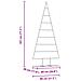 Albero di Natale in metallo con supporto Oro 180 cm - Foto miniatura 9