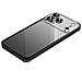 Elegante Custodia Nera Con Fibbia Magnetica Compatibile Con Iphone 17 Pro - Retro Trasparente, Lega Di Alluminio E Pc - Foto miniatura 1
