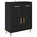 Credenza Rovere Nero 69,5 x 34 x 180 cm Legno multistrato - Foto miniatura 6