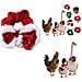 (confezione Da 2) Collare Decorativo Natalizio Per Animali Domestici - Fiocco Elastico Per Piccoli Animali - Foto miniatura 1