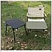 Tavolo Pieghevole Portatile Per Esterni Alto-basso Con Gambe In Alluminio E Piano In Abs Black - Foto miniatura 5
