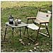 Tavolo Pieghevole Portatile Per Esterni Alto-basso Con Gambe In Alluminio E Piano In Abs Black - Foto miniatura 7