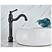 Rubinetto per lavabo da bagno, Blackswan, tipo M153, modello lungo nero anticato, misura 32,5 cm - Foto miniatura 2