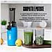 Ginnie Spremiagrumi a Freddo Professionale, Estrattore Lento 60 RPM per Agrumi, Design Compatto e Facile da Pulire, 400ml, 100W - Blu Cielo - Foto miniatura 6