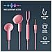 Auricolari Cross Flip Pink - In-ear, Microfono, Controllo volume, Jack 3.5mm - Foto miniatura 4