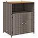 Armadietto Grigio 70 x 50 x 87 cm Poliestere e Rattan Roly - Foto miniatura 1
