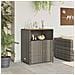 Armadietto Grigio 70 x 50 x 87 cm Poliestere e Rattan Roly - Foto miniatura 2