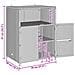 Armadietto Grigio 70 x 50 x 87 cm Poliestere e Rattan Roly - Foto miniatura 8