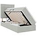 Letto con contenitore e LED Grigio chiaro 100 x 200 cm Velluto - Foto miniatura 1