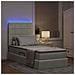Letto con contenitore e LED Grigio chiaro 100 x 200 cm Velluto - Foto miniatura 5