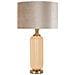 Lampada Da Tavolo Perly -c- In Vetro Perlato Colonna Rigata Con Paralume In Velluto Ø 35,5 Cm - Foto miniatura 1