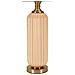 Lampada Da Tavolo Perly -c- In Vetro Perlato Colonna Rigata Con Paralume In Velluto Ø 35,5 Cm - Foto miniatura 2