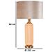 Lampada Da Tavolo Perly -c- In Vetro Perlato Colonna Rigata Con Paralume In Velluto Ø 35,5 Cm - Foto miniatura 6