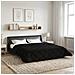 Duvet Invernale Nero 200 x 240 cm Microfibra e Fleece Teddy - Foto miniatura 2