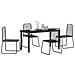 Set da Pranzo per Giardino 5 pcs Nero - Foto miniatura 3