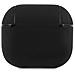 Bmw Bma3sslbk Airpods 3 Custodia Nera /nera In Pelle Genuina Con Logo Argento - Foto miniatura 1