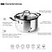 47028 - Casseruola Origin con coperchio, acciaio inox 18/10, coperchio in vetro temperato - Foto miniatura 2