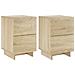Armadio da Notte 2 pz Rovere Sonoma 33,5 x 34,5 x 50 cm - Foto miniatura 1