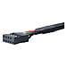 9-pin / 19-pin, USB 3.0 19-pin, USB 2.0 9-pin, Maschio / femmina, Nero, 0,1m - Foto miniatura 2