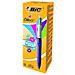 12 Penne A Sfera Bic 4 Colori Grip Fashion Inchiostro Multicolore Punta 1 Mm - Foto miniatura 1