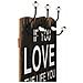 Appendiabiti Da Parete Con 6 Ganci Love Live 120x40 Cm - Foto miniatura 3