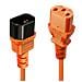 Cavo di Prolunga IEC C14 / IEC C13 Maschio / Femmina da 1m Colore Arancione - Foto miniatura 2