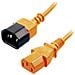 Cavo di Prolunga IEC C14 / IEC C13 Maschio / Femmina da 1m Colore Arancione - Foto miniatura 1