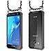 Catena Di Telefoni Cellulari Compatibile Con Samsung Galaxy J3 / J3 Duos 2016 In Blu Scuro Giallo - Coperchio Protettivo In Silicone Con Anelli D'argento, Cinturino In Corda E Custodia Staccabile - Foto miniatura 8