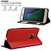 Custodia Compatibile Con Motorola Moto G5 Plus In Rosso Zafferano - Coperchio Protettivo Con Chiusura Magnetica, Funzione Stand E 2 Finestre Di Visualizzazione - Foto miniatura 3