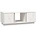 Tavolino Da Salotto Bianco 110x50x40 Cm Legno Massello Di Pino - Foto miniatura 2