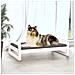 Cuccia Per Cani Bianca 95,5x65,5x28cm In Legno Massello Di Pino - Foto miniatura 4