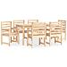 Set Da Pranzo Da Giardino 7 Pz In Legno Massello Di Pino - Foto miniatura 2