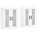 Armadietti A Parete 2 Pz Bianchi In Legno Multistrato - Foto miniatura 1