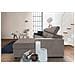 Divano Fisso Mikaela, Divano Ad Angolo, 100% Made In Italy, Sofà Soggiorno Con Chaise Longue, In Tessuto Imbottito - Penisola Contenitore Destra, Con Braccioli Slim, Cm 280x95h85, Tortora - Foto miniatura 4