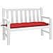 Cuscino Per Panca Rosso 120x50x7 Cm In Tessuto Oxford - Foto miniatura 1