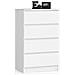 Cassettiera K60, 4 cassetti, 60x40x99 cm, Colore Bianco - Foto miniatura 1