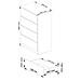 Cassettiera K60, 4 cassetti, 60x40x99 cm, Colore Bianco - Foto miniatura 3