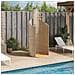 Doccia Esterno Beige 100x100x241,5 Cm Polyrattan E Legno Acacia - Foto miniatura 2