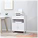 Mobile Porta Stampante Con 4 Ruote, Cassetto E Armadietto, 60x39x80cm - Bianco - Foto miniatura 2