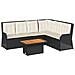 Set Divani Da Giardino 5 Pz Con Cuscini Nero In Polyrattan - Foto miniatura 1