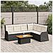 Set Divani Da Giardino 5 Pz Con Cuscini Nero In Polyrattan - Foto miniatura 8