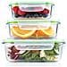 Set 6 Contenitori Salvafreschezza con 3 Coperchi 3 Vaschette 370 - 640 - 1050 ml - Foto miniatura 2