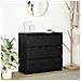 Credenza Rovere Nero 80x35x76 cm in Legno Multistrato - Foto miniatura 1