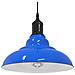 Lampada A Sospensione Regolabile E27 Blu Scuro 31 Cm Metallo - Foto miniatura 1