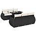 Set Divani Da Giardino Con Cuscini 7pz Nero Polyrattan - Foto miniatura 1