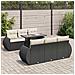 Set Divani Da Giardino Con Cuscini 7pz Nero Polyrattan - Foto miniatura 2