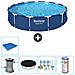 Piscina Fuori Terra - In Giro - 396x84 Cm - Blu - Include Accessori Coordinati Cb11 - Foto miniatura 1