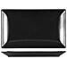Confezione 6 piatti rettangolari Boston in stoneware nero cm 25x15 - Foto miniatura 1