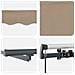 Tenda Retrattile Manuale con LED Beige 300x250 cm - Foto miniatura 8