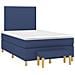 Giroletto a Molle con Materasso Blu 120x190 cm in Tessuto - Foto miniatura 1